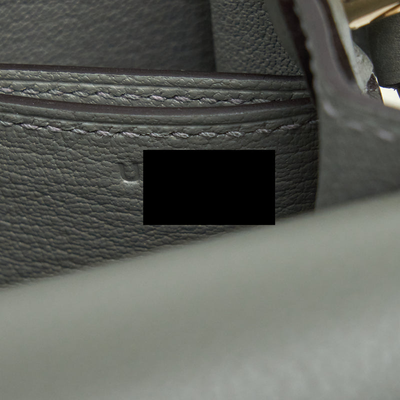 Hermes Mini Roulis Evercolor 0L Gris Meyer GHW Stamp U