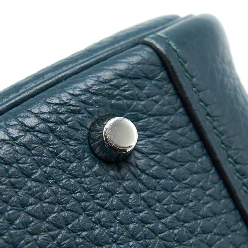Hermes Mini Lindy Clemence Vert Cypres SHW Stamp U
