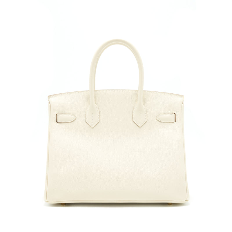 Hermes Birkin 30 Epsom Craie GHW Stamp C
