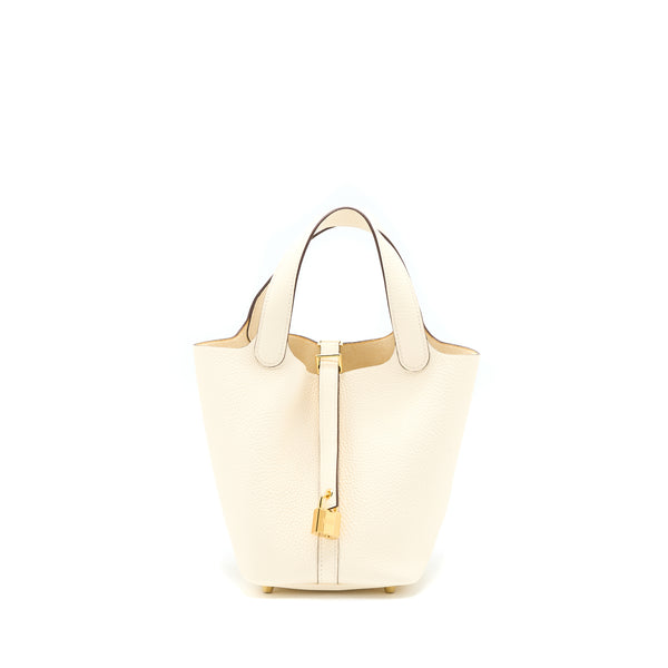 Hermes Picotin 18 Lock Bag Clemence Nata GHW Stamp Z