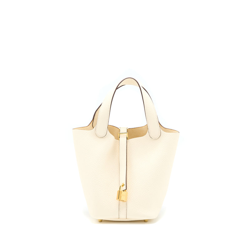Hermes Picotin 18 Lock Bag Clemence Nata GHW Stamp Z