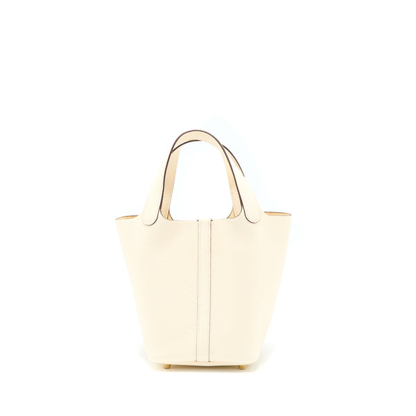 Hermes Picotin 18 Lock Bag Clemence Nata GHW Stamp Z