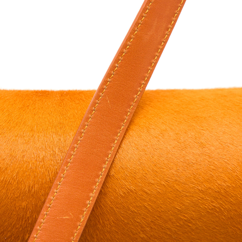Celine Classic Medium Box Horsehair Orange GHW