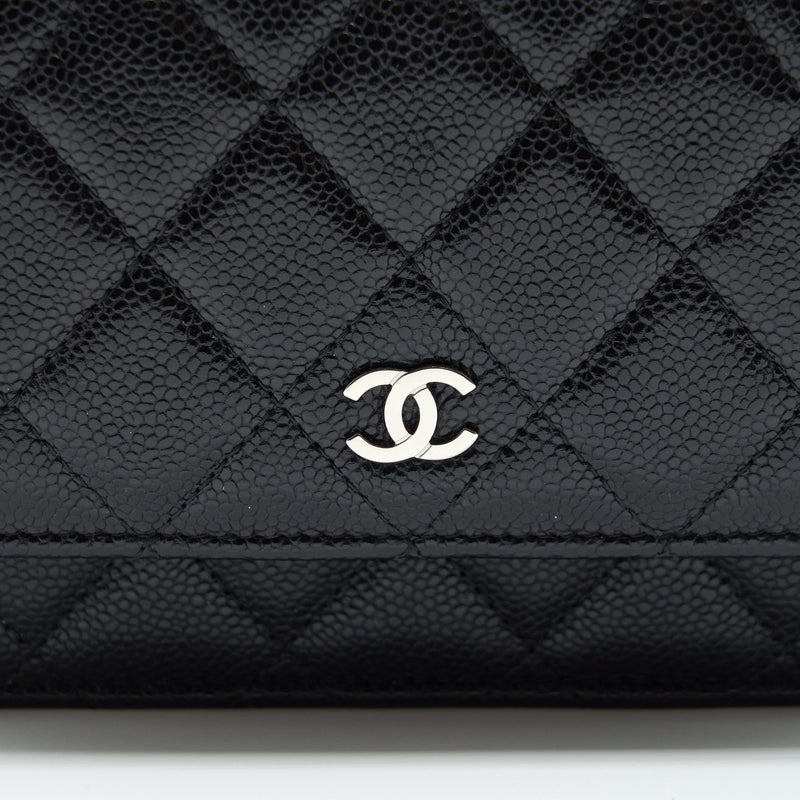 Chanel Mini Wallet On Chain Caviar Black SHW