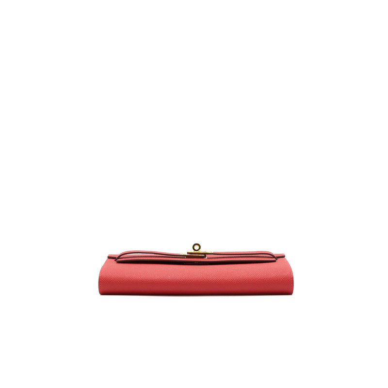 Hermes Kelly To Go Epsom Rouge Casaque GHW stamp Y