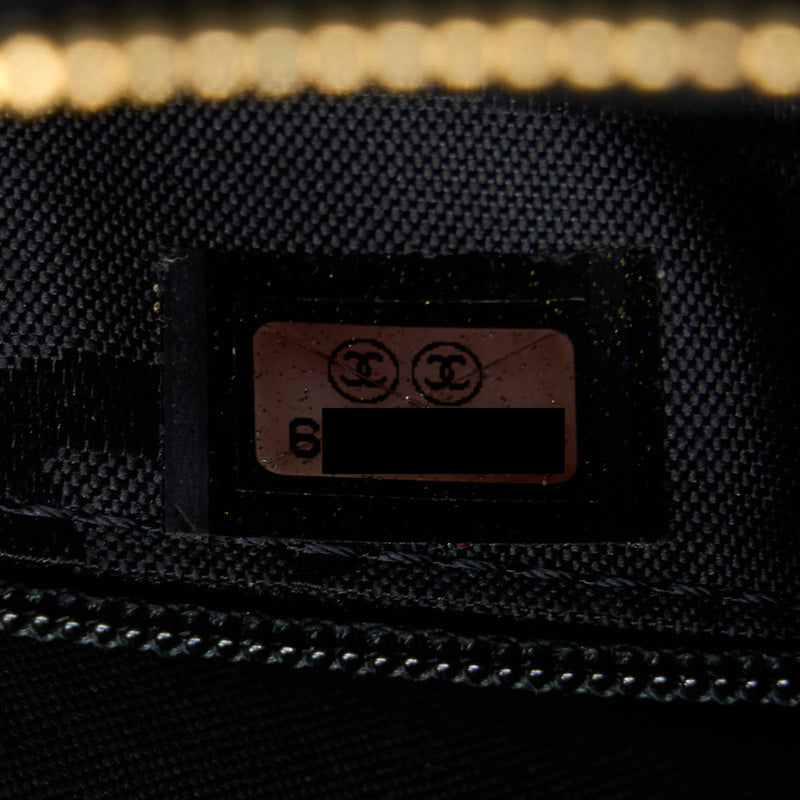 Chanel Vintage Camera Chevron Tote Bag Caviar Black GHW