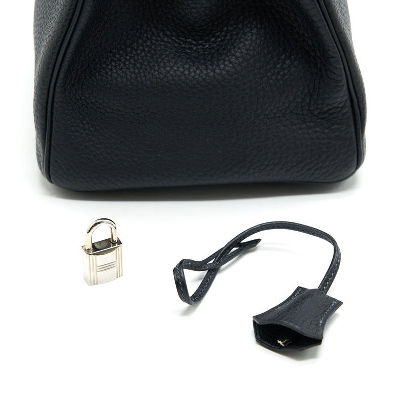 Hermes Birkin 35 Black SHW Stamp Square H