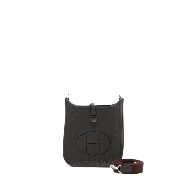 Hermes Mini Evelyn Clemence Ebene/Havane SHW Stamp Z