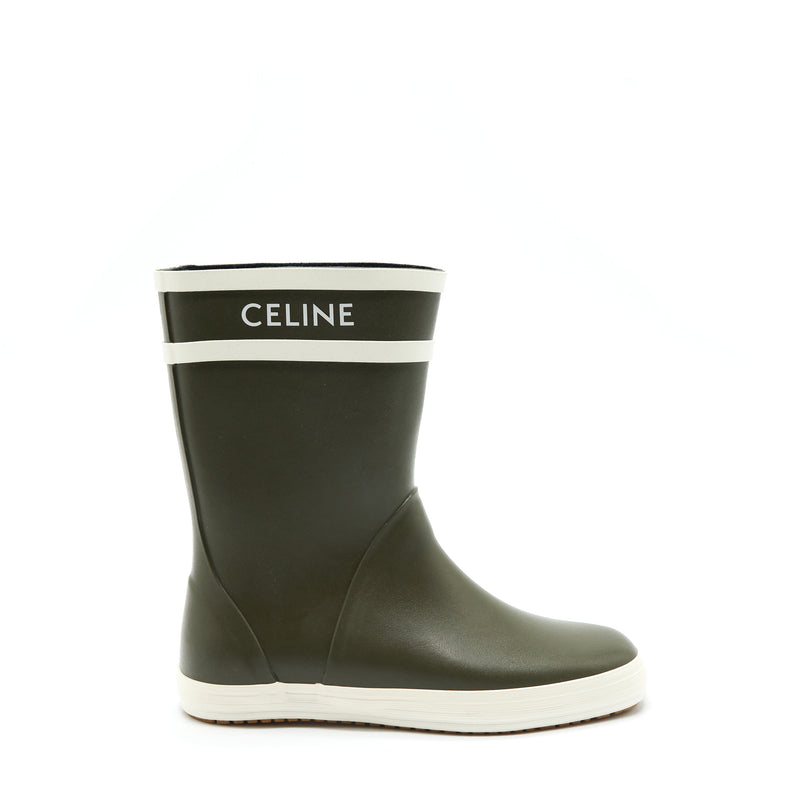 Celine Size 37 Rain Boost Olive Green