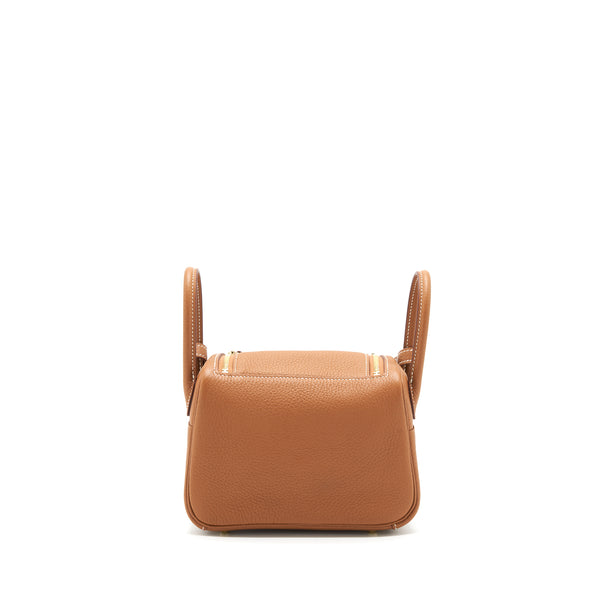 Hermes Mini Lindy Clemence Gold GHW Stamp Z