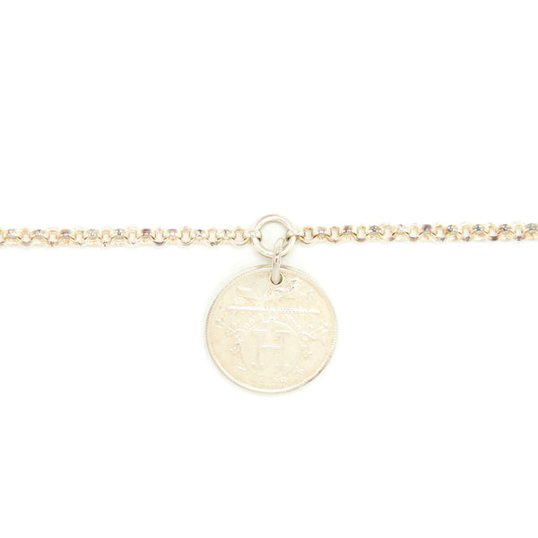 Hermes Ex Libris Bracelet Small Model Sterling Silver/Rose Gold