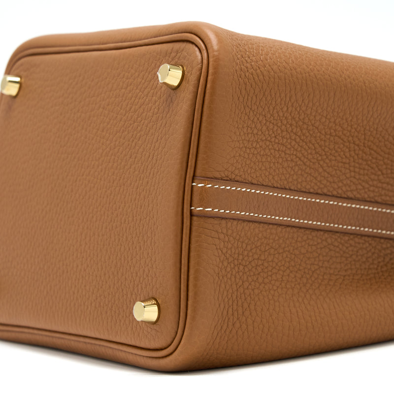 Hermes Picotin 18 Lock Bag Clemence Gold GHW Stamp Z