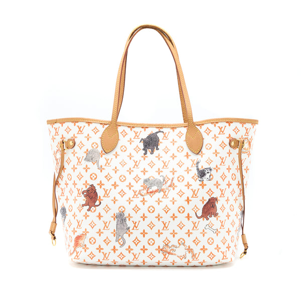 Louis Vuitton Grace Coddington Catogram Neverfull MM Canvas GHW