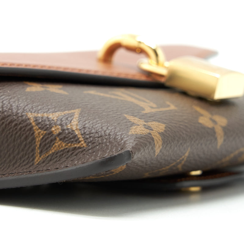 Louis Vuitton Padlock on Strap Handbag Monogram Canvas and Leather Brown  Caramel