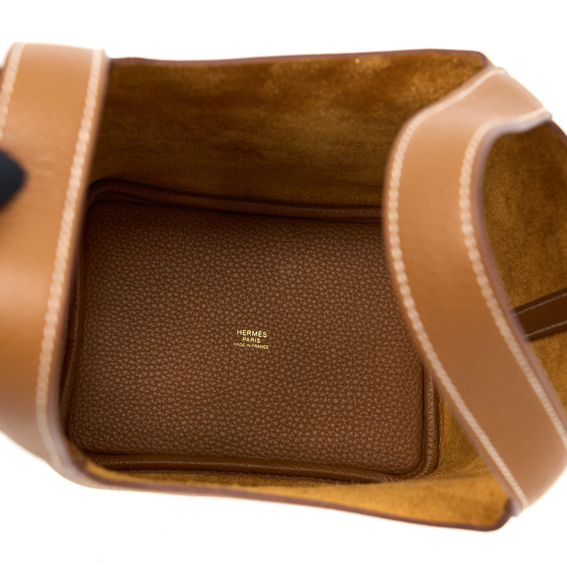 Hermes Picotin 18 Lock Bag Clemence Gold GHW Stamp Z