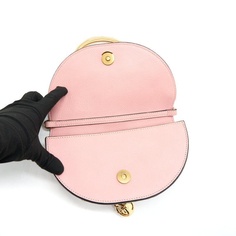 Chloe Nile Mini Leather Crossbody Bag Pink