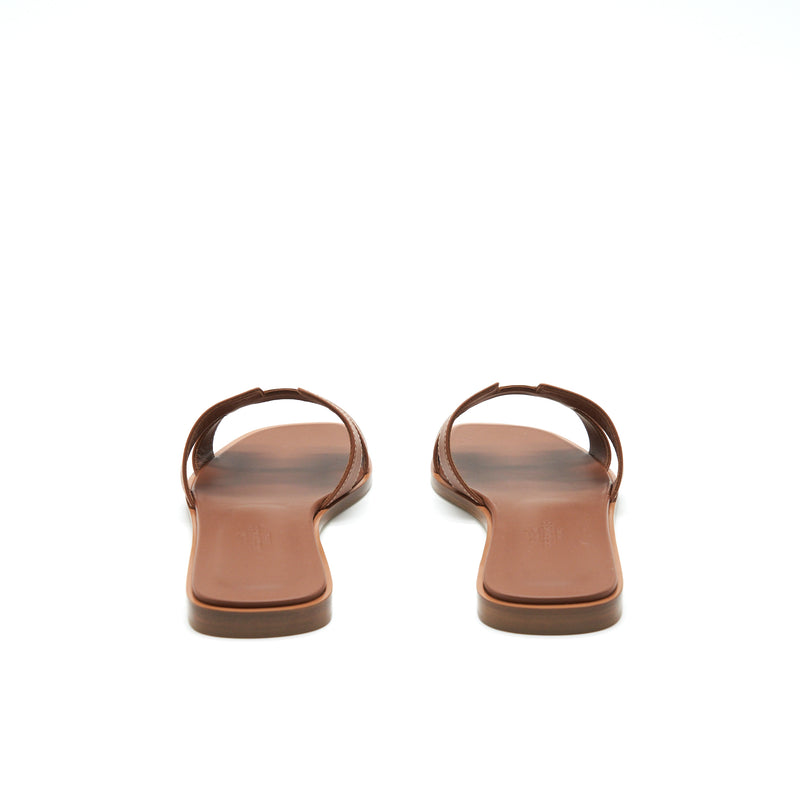 Hermes Size 37.5 Oran Sandal Box Gold