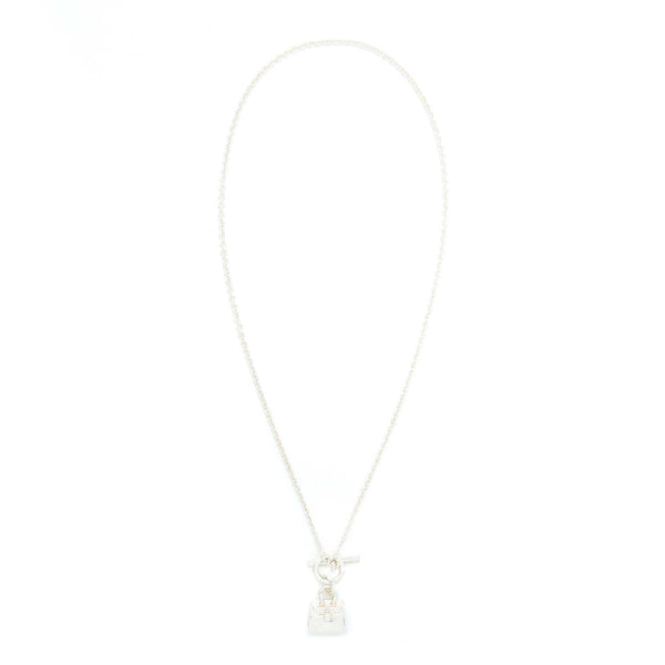 Hermes Amulette Pendent Birkin Necklance Sterling Silver