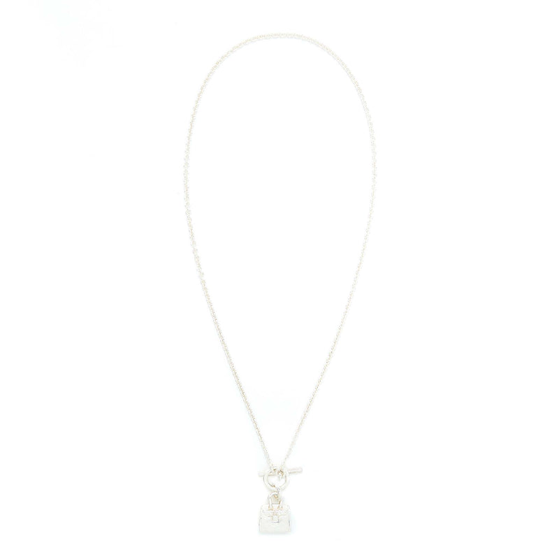 Hermes Amulette Pendent Birkin Necklance Sterling Silver