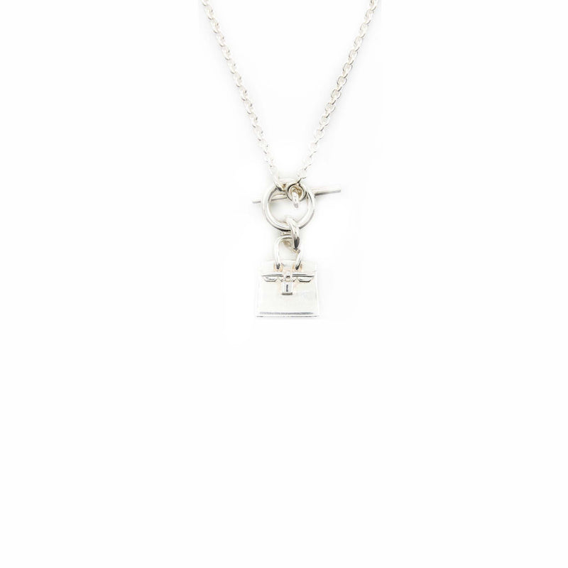 Hermes Amulette Pendent Birkin Necklance Sterling Silver