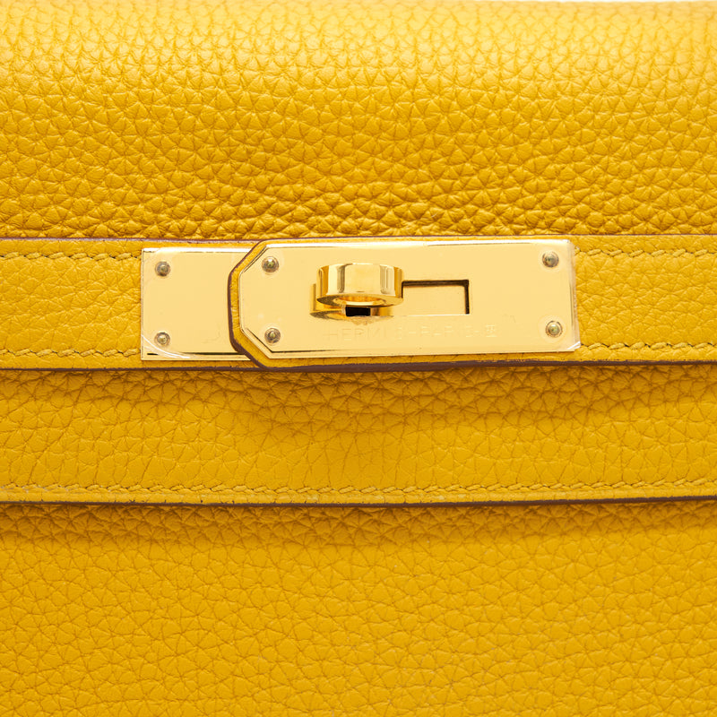 Hermes Kelly 28 Jaune Amber GHW