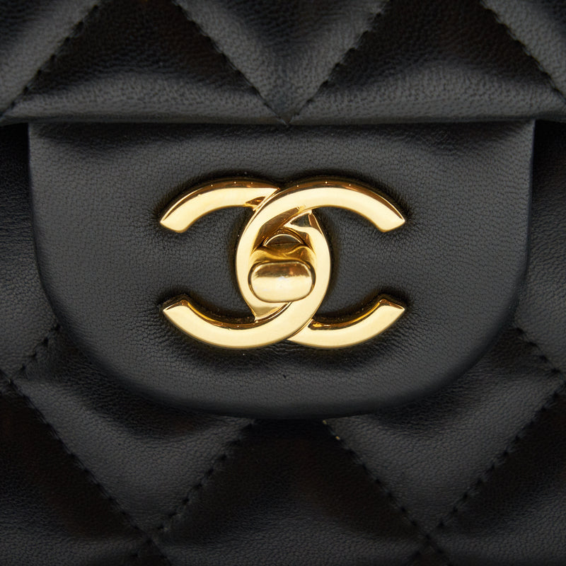 Chanel Classic Jumbo double flap Bag Lambskin Black GHW