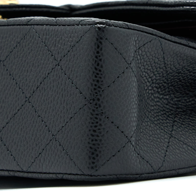Chanel Small Classic Double Flap Bag Caviar Black GHW (Microchip)