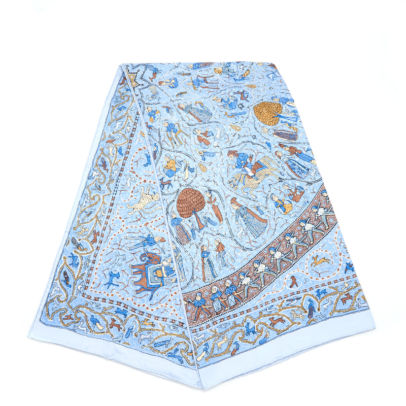 Hermes 140cm Silk Scarf/Shawl Avec L'Aimable Autorisation du Lalbhai Dalpatbhai Indology