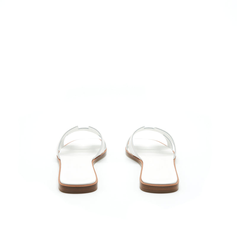 Hermes Size 38 Oran Sandal Box Blanc