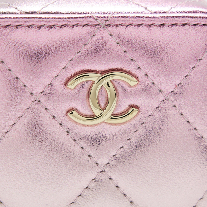 Chanel Mini Vanity With Giant Chain Iridescent Pink LGHW
