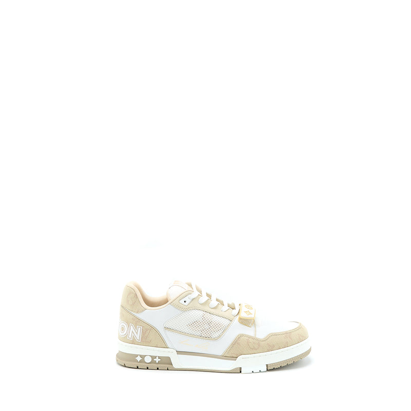 Louis Vuitton Size 9 Trainer Sneaker Monogram Denim Beige