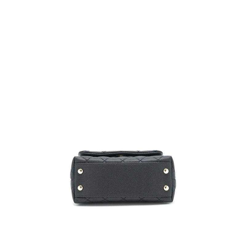 Chanel Coco Handle Extra Mini Black Embossed Handle LGHW