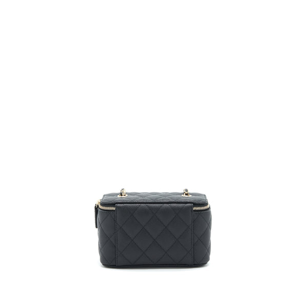 Chanel Caviar Small Long Vanity With Chain Black LGHW