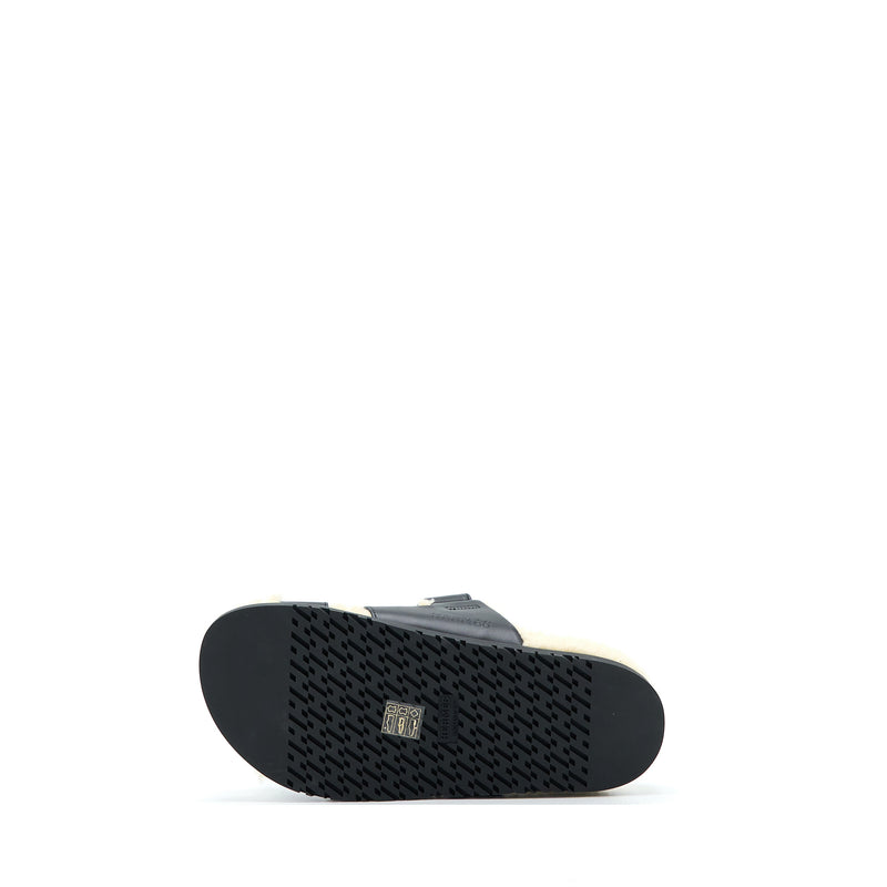 Hermes Size 37 Chypre Sandals Black