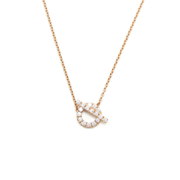 Hermes Finesse Necklace Rosegold With Diamonds