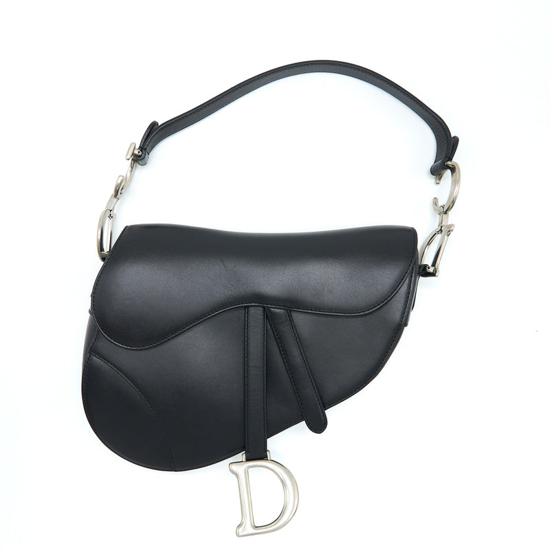 Dior Medium Saddle Bag Calfskin Black SHW