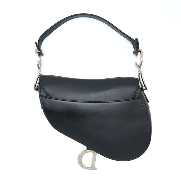 Dior Medium Saddle Bag Calfskin Black SHW