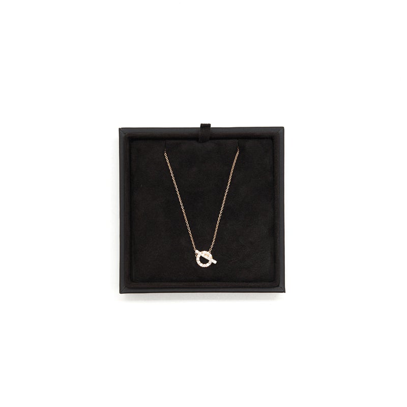 Hermes finesse Necklace Rosegold with Diamonds