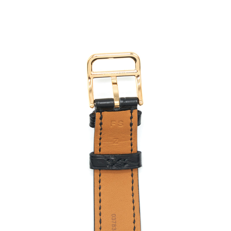 Hermes Heure H watch 21 mm Rose Gold Plated Steel Watch