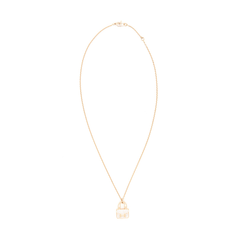 Hermes Aulettes Constance Pendant Rose Gold With Diamonds