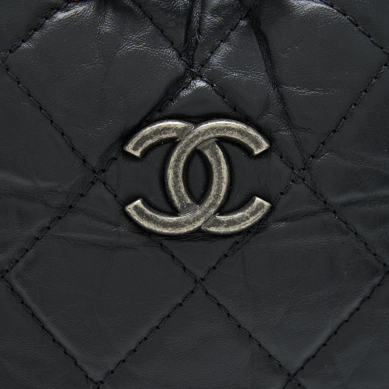 Chanel Gabrielle Backpack Medium Quilted calfskin Black Gold/Sliver HW