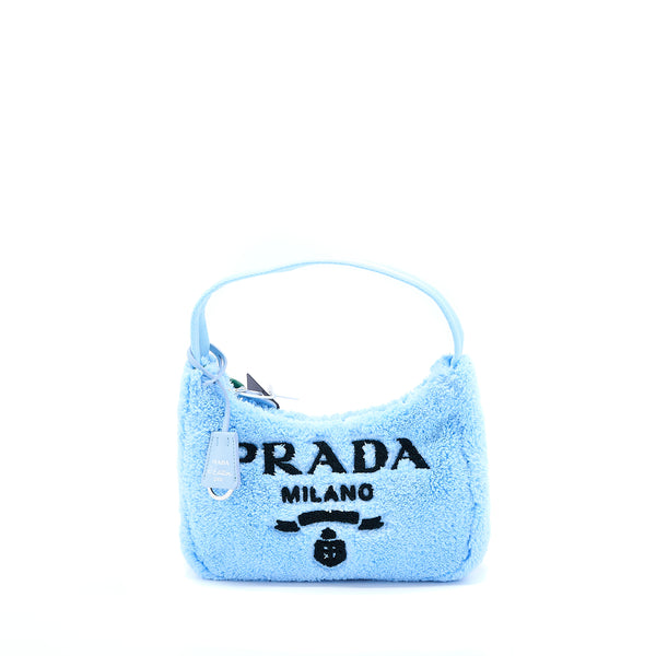 Prada Re-Edition 2000 Terry Mini Bag Blue SHW