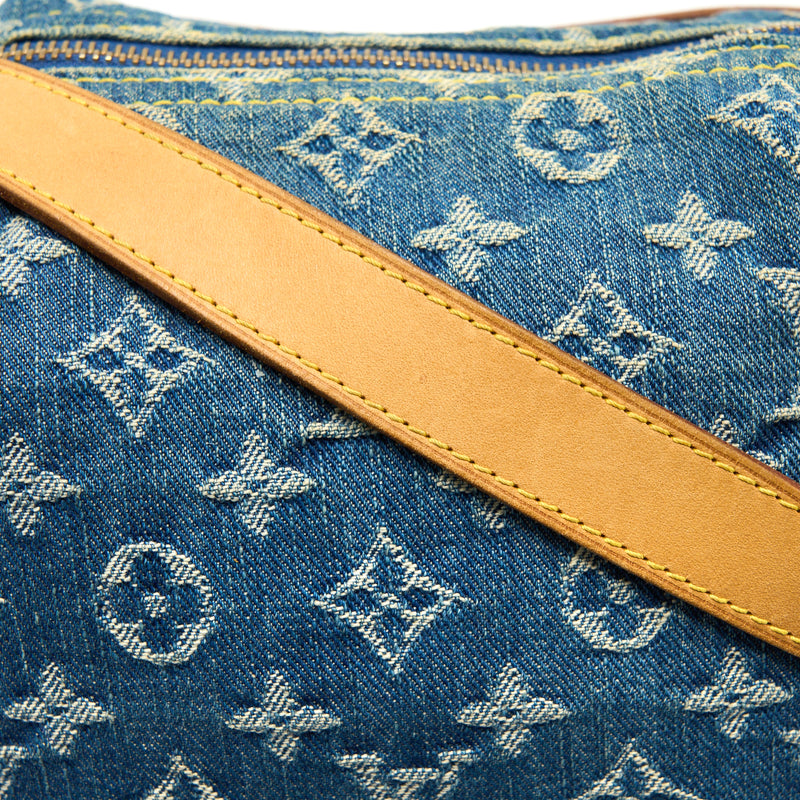 Louis Vuitton Vintage - Monogram Denim Baggy GM Bag - Blue - Denim