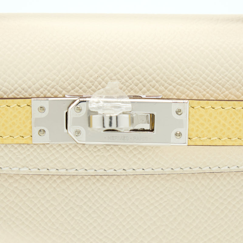 Hermes Mini Kelly II 20cm Epsom Nata / Sesame / Iaune Poussin SHW