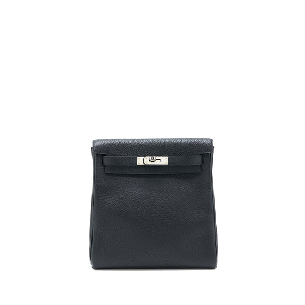 Hermes Kelly Ado Backpack Clemence Black SHW Stamp C