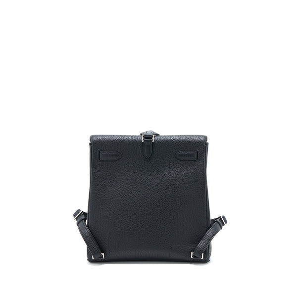 Hermes Kelly Ado Backpack Clemence Black SHW Stamp C