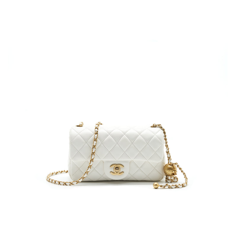 Chanel mini rectangular white Clearance
