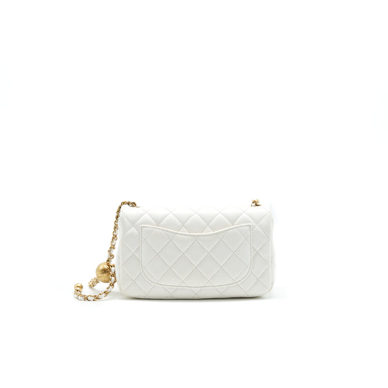CHANEL Shoulder Bag White Lambskin CoCo Mark W67xH47xD2 in Chain 378   eBay