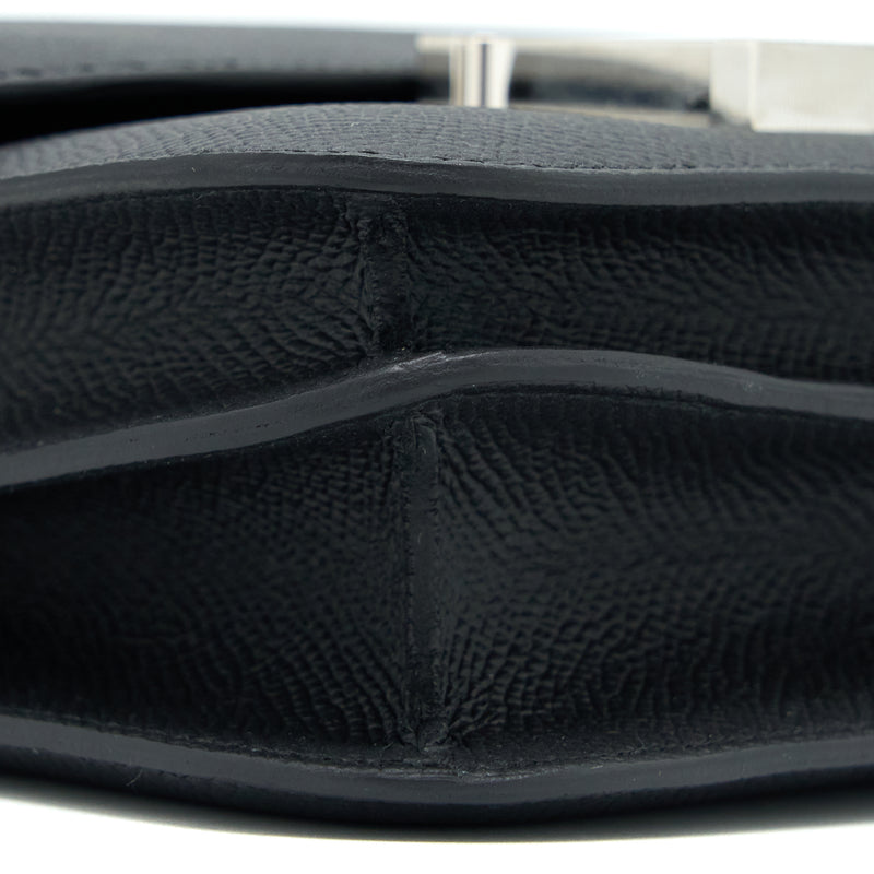 Hermes Mini Constance Epsom Black SHW Stamp U