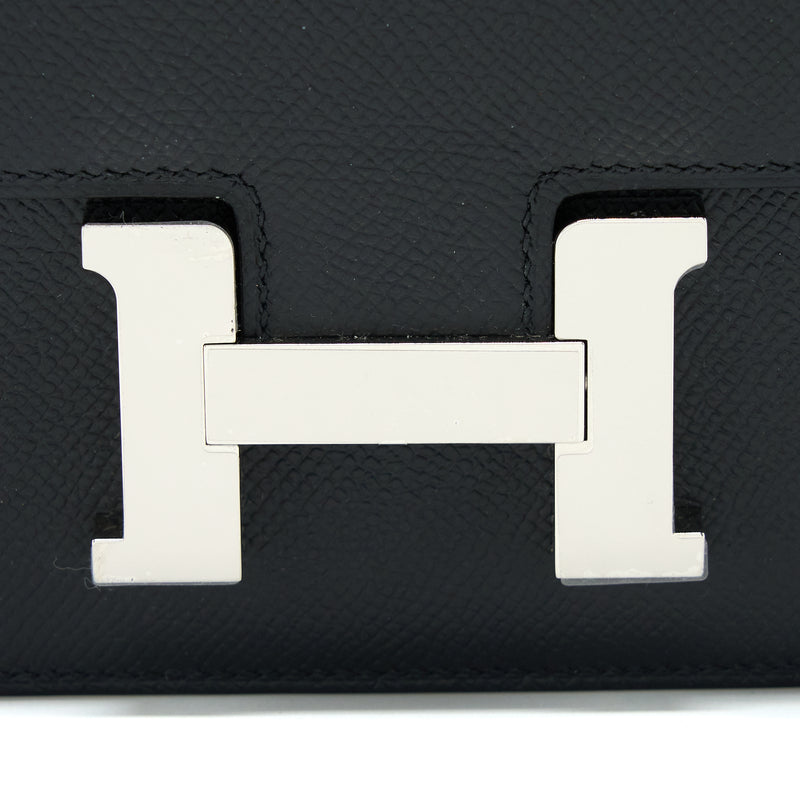 Hermes Mini Constance Epsom Black SHW Stamp U